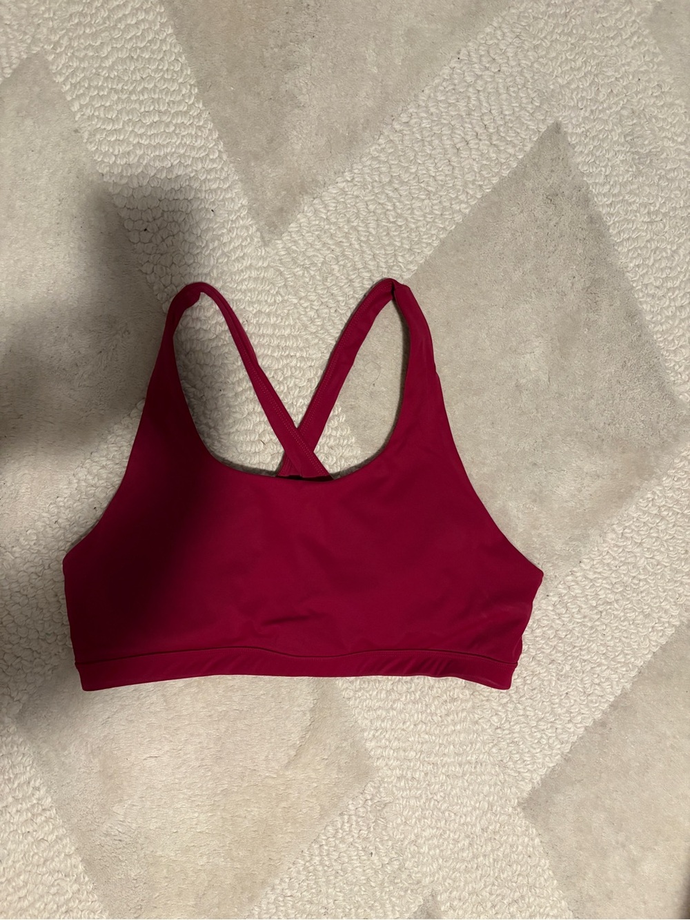 Sol & Mane Women’s Cross-Back Sports Bra — Deep Berry